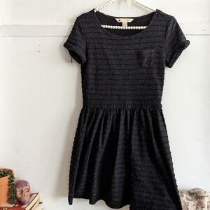 Black Rainbow Confetti Dot Babydoll Dress XS Yumi Kim Anthropologie